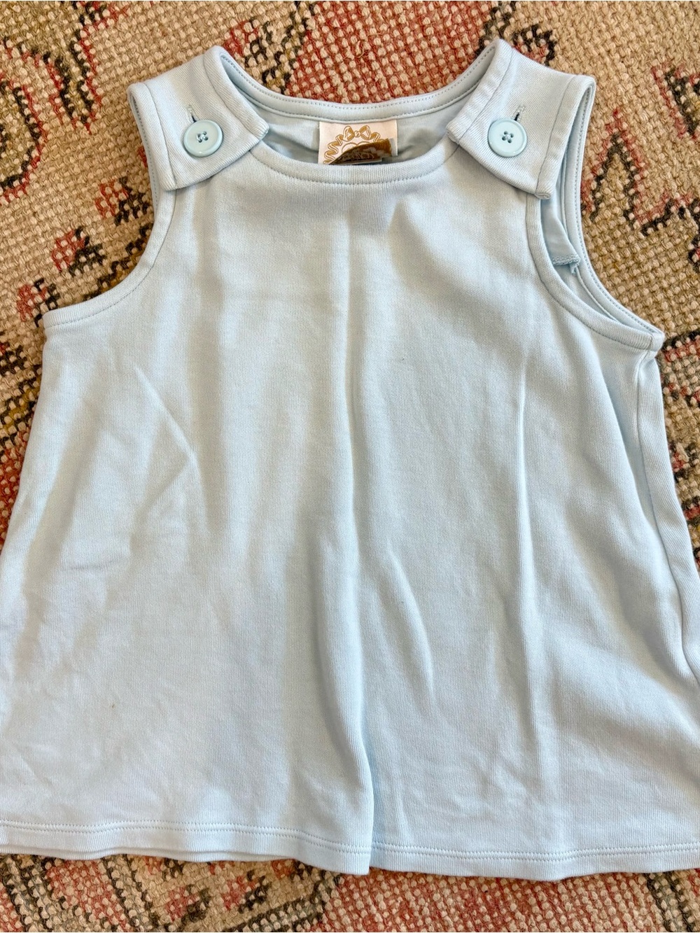 T.B.B.C. Light Blue Girls' Sleeveless Button-Shoulder Top dress